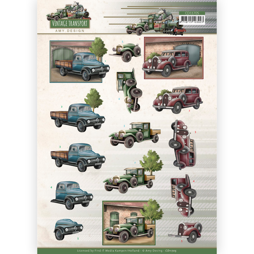 3D Cutting Sheet - Amy Design - Vintage Transport - Truck 3D Cutting Sheet - Amy Design - Vintage Transport - Truck