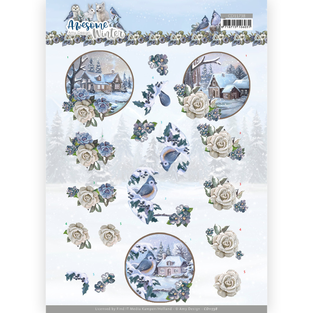 3D Cutting Sheet - Amy Design - Awesome Winter - Winter Village 3D Cutting Sheet - Amy Design - Awesome Winter - Winter Village