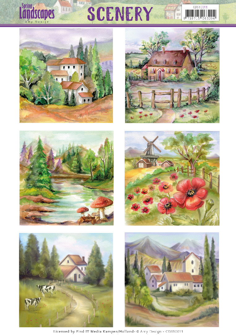 Topper Spring Landscapes 2 - Scenery Push Out Amy Design Topper Spring Landscapes 2 - Scenery Push Out Amy Design