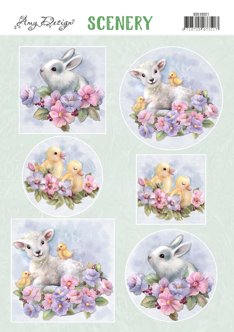 Spring Animals Push Out Scenery by Amy Design