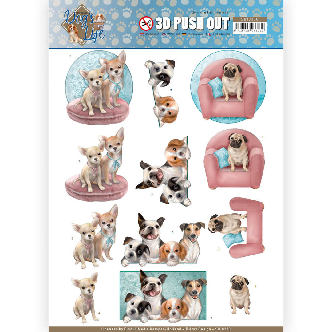 3D Pushout - Amy Design - Dog's Life - All kind of Dogs 3D Pushout - Amy Design - Dog's Life - All kind of Dogs