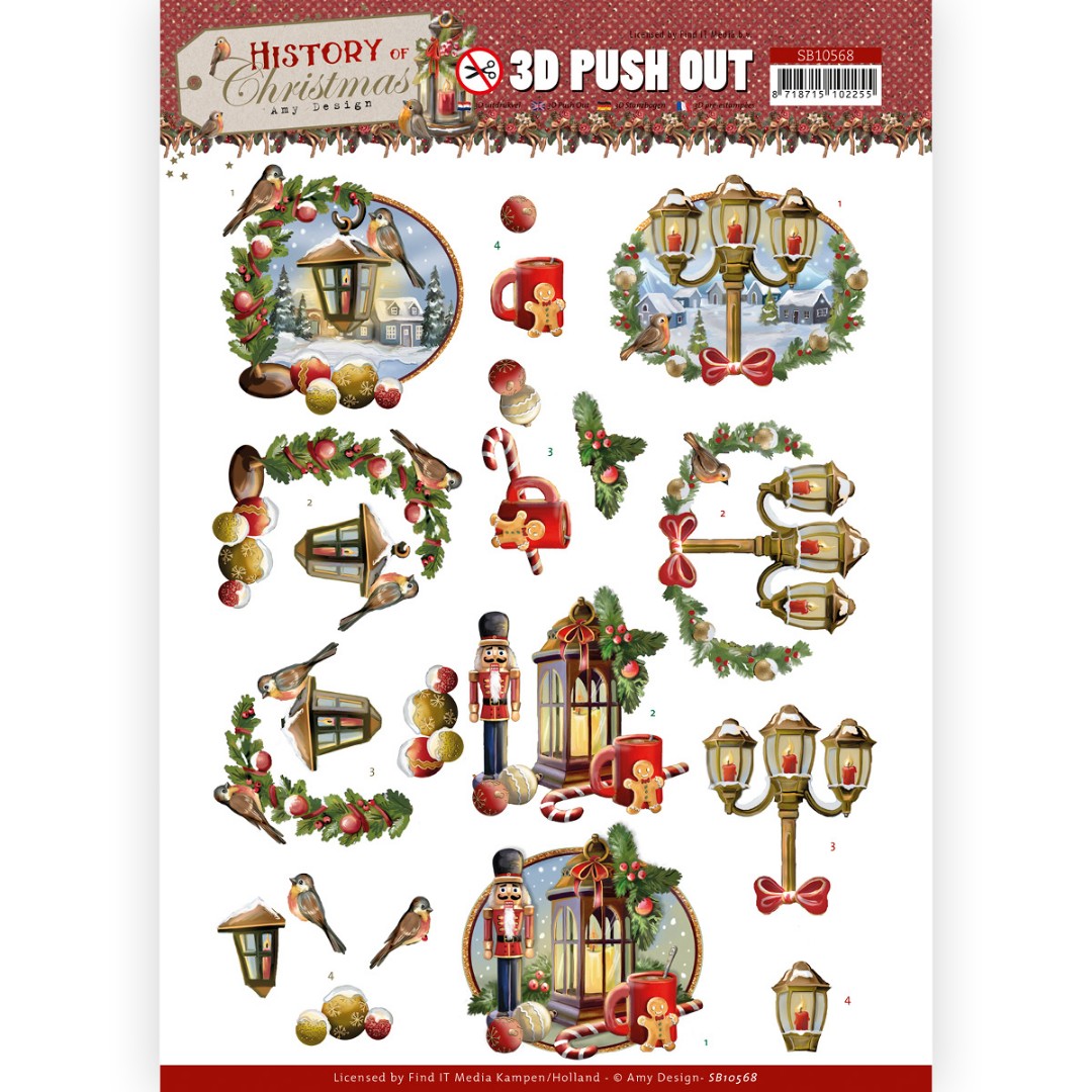 3D Push Out - Amy Design - History of Christmas - Christmas Lanterns 3D Push Out - Amy Design - History of Christmas - Christmas Lanterns