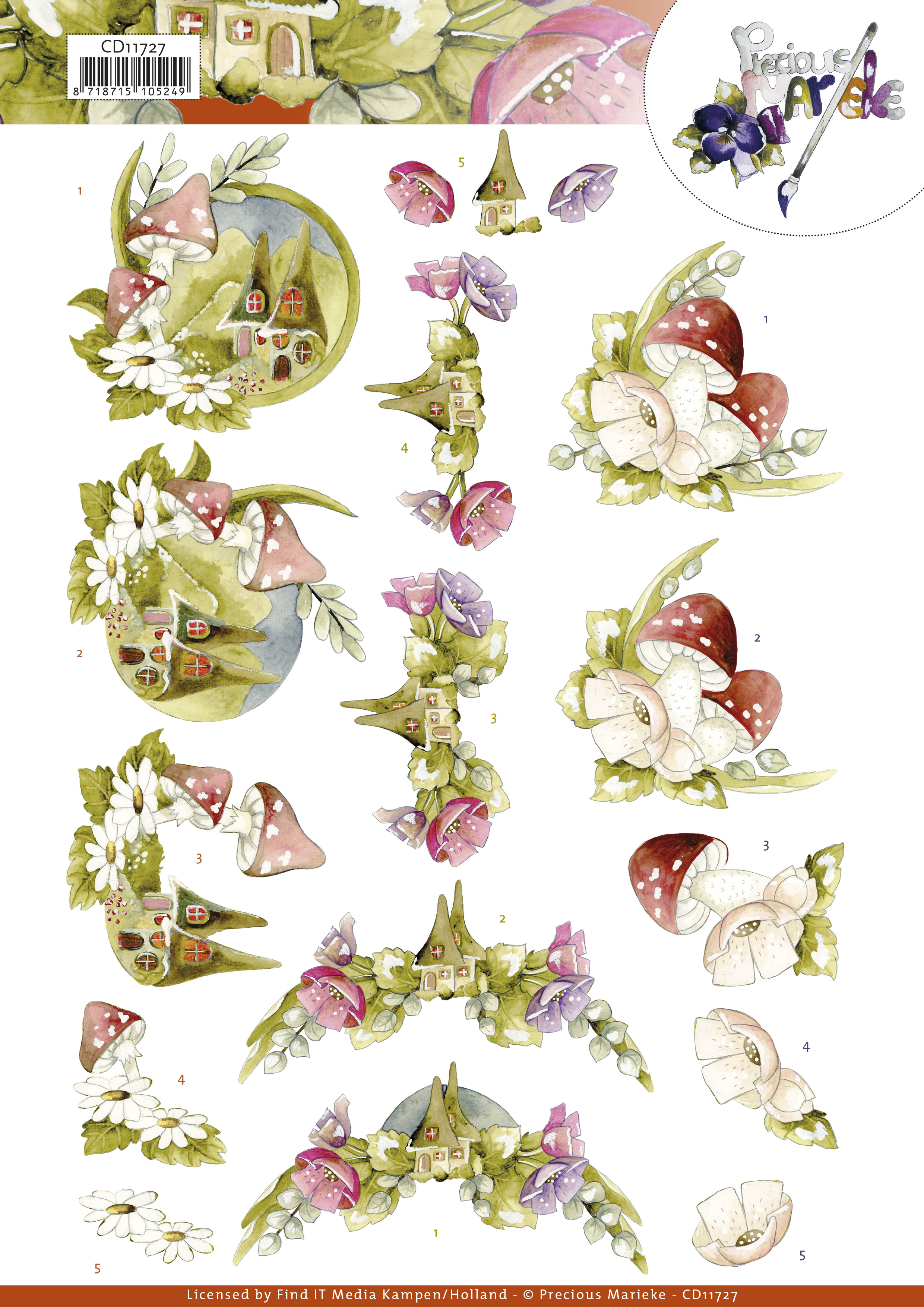 3D Cutting Sheet - Precious Marieke - Little Houses 3D Cutting Sheet - Precious Marieke - Little Houses