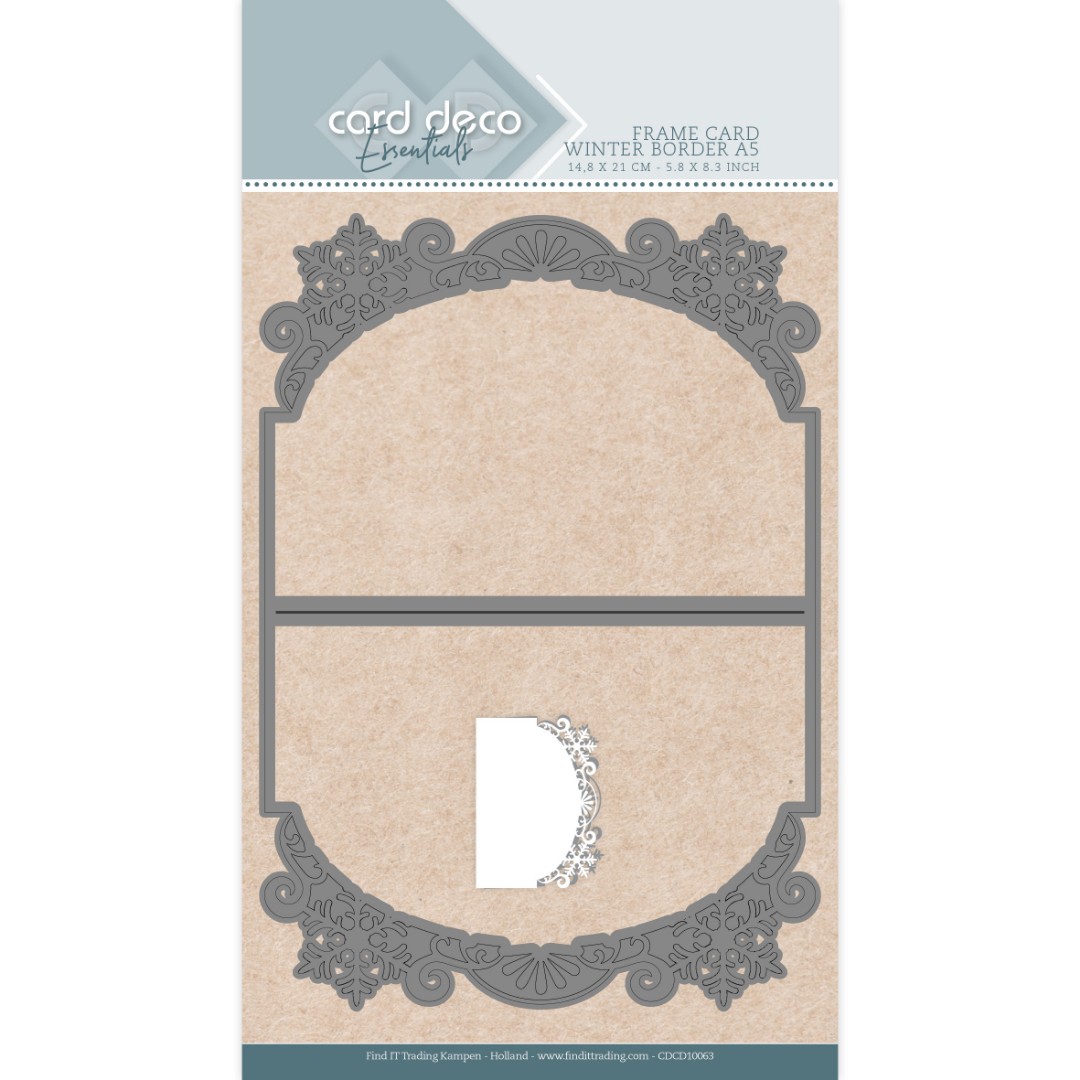 Card Deco Essentials Frame Dies - Winter Border A5 Card Deco Essentials Frame Dies - Winter Border A5