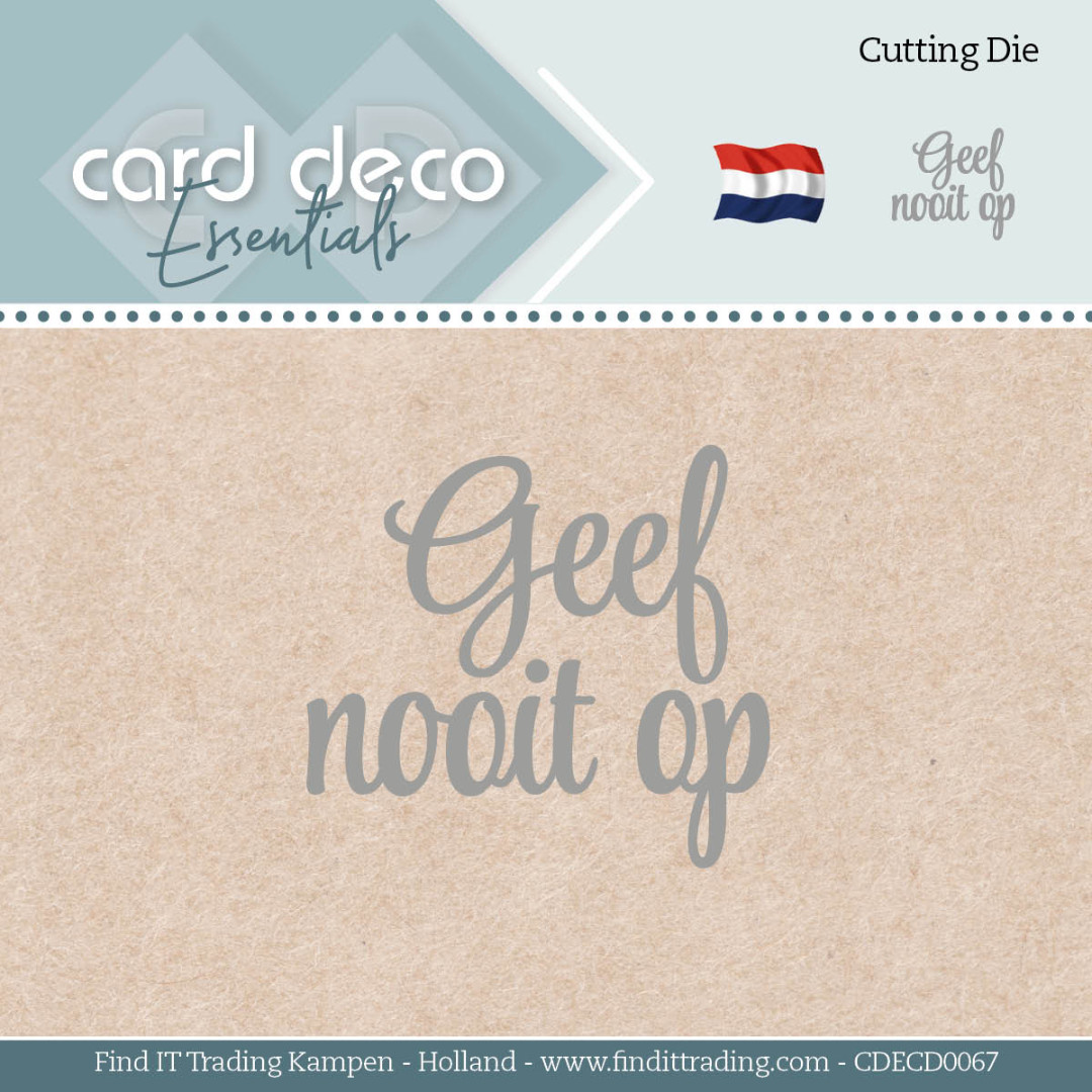 Card Deco Essentials - Dies - Geef nooit op Card Deco Essentials - Dies - Geef nooit op
