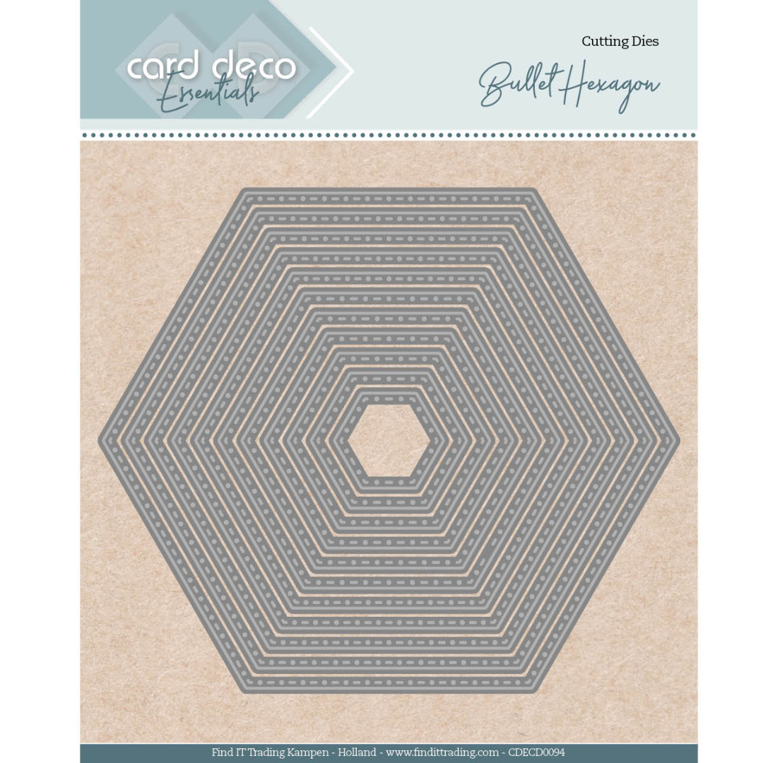 Bullet Hexagon - Nesting Cutting Dies Card Deco Essentials Bullet Hexagon - Nesting Cutting Dies Card Deco Essentials