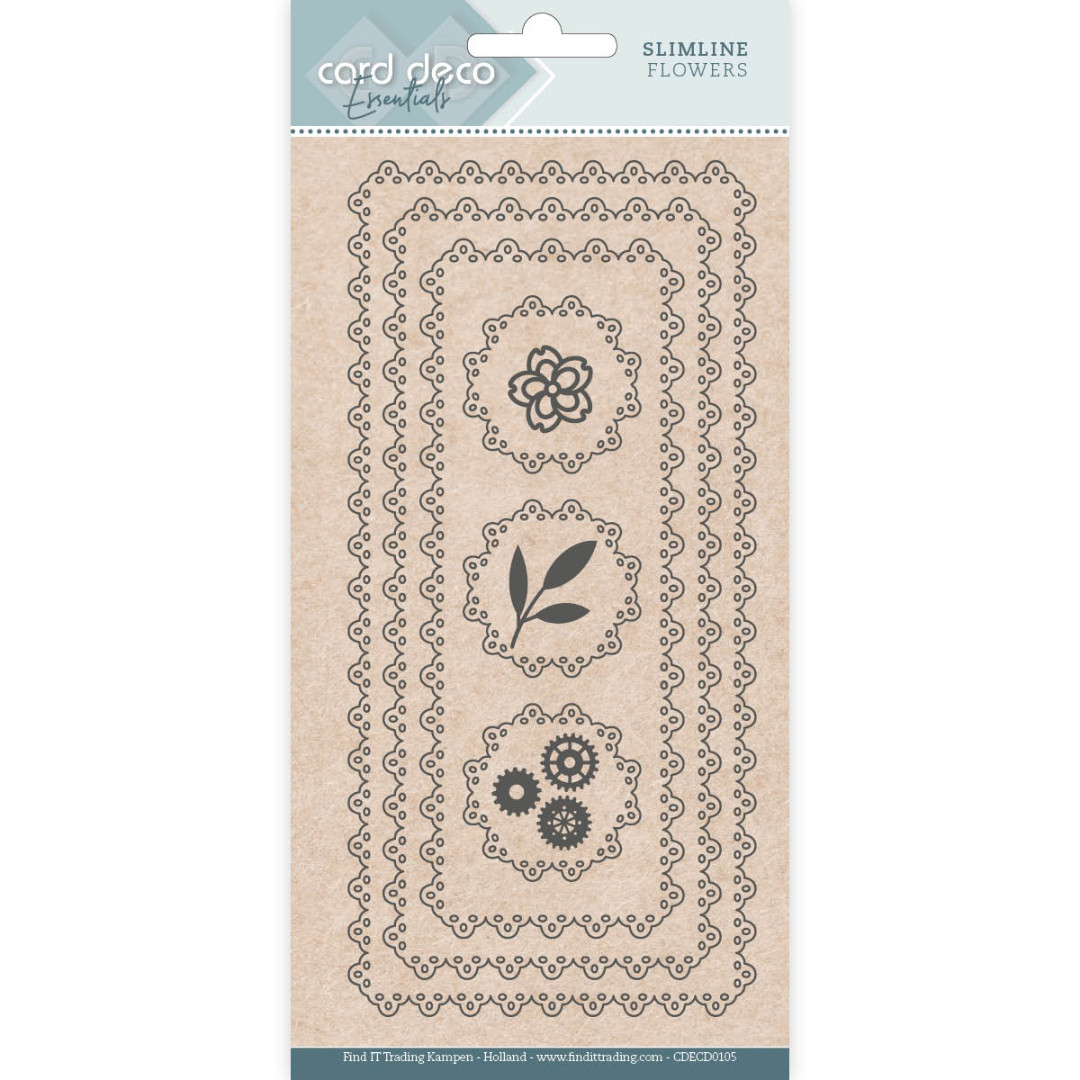Card Deco Essentials - Slimline Dies - Slimline Flowers Card Deco Essentials - Slimline Dies - Slimline Flowers