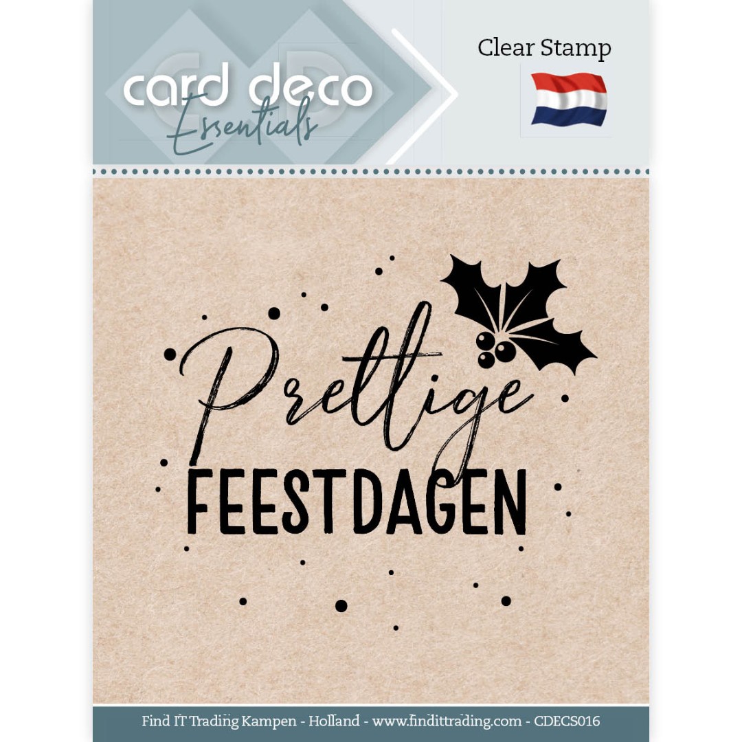Card Deco Essentials - Clear Stamps - Prettige Feestdagen Card Deco Essentials - Clear Stamps - Prettige Feestdagen