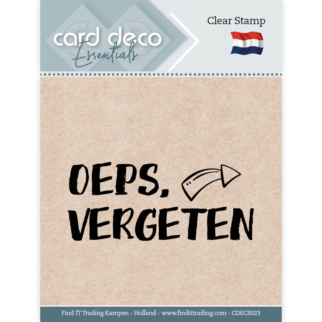 Oeps, vergeten - Clear Stamps by Card Deco Essentials Oeps, vergeten - Clear Stamps by Card Deco Essentials