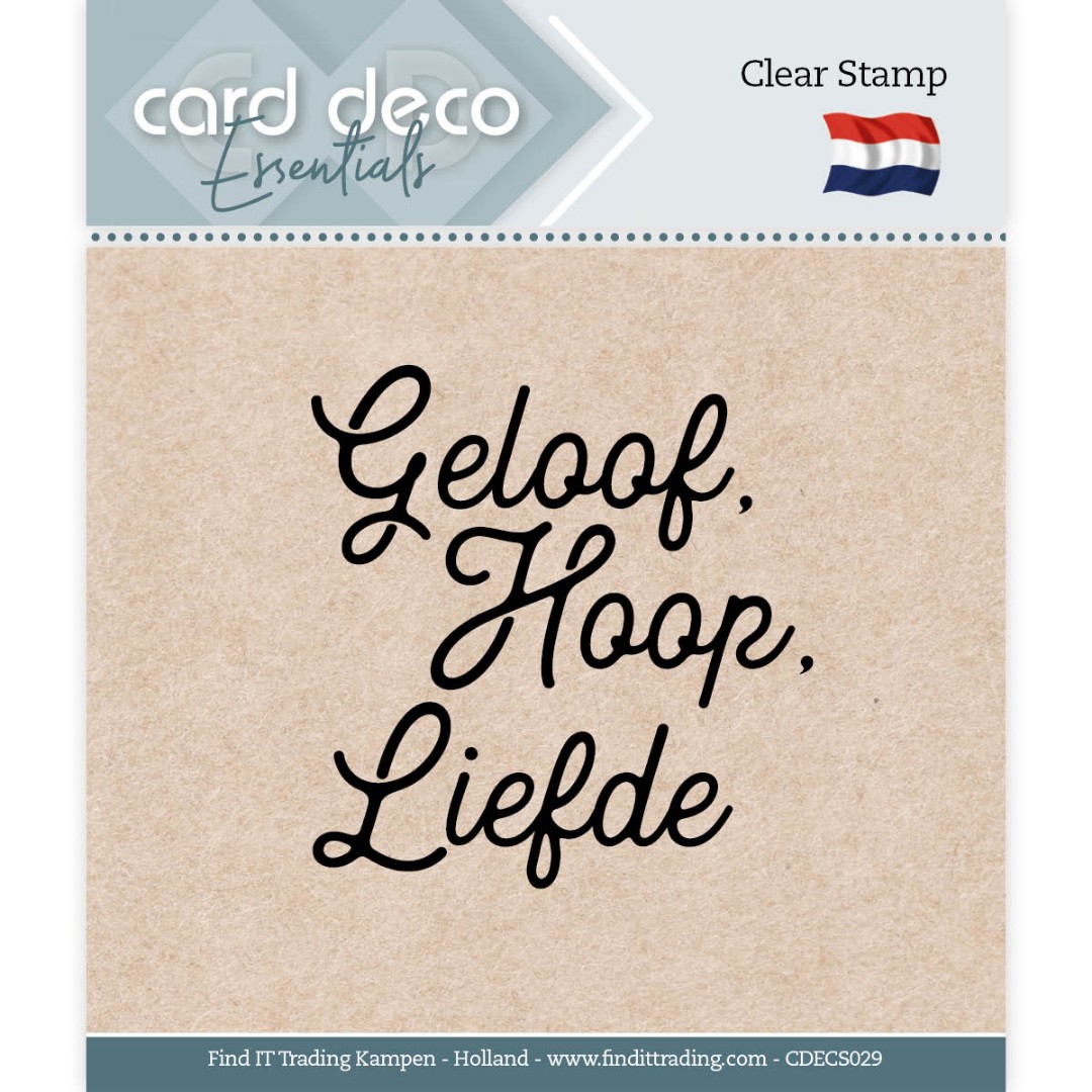 Hoop Geloof Liefde - Clear Stamps by Card Deco Essentials Hoop Geloof Liefde - Clear Stamps by Card Deco Essentials