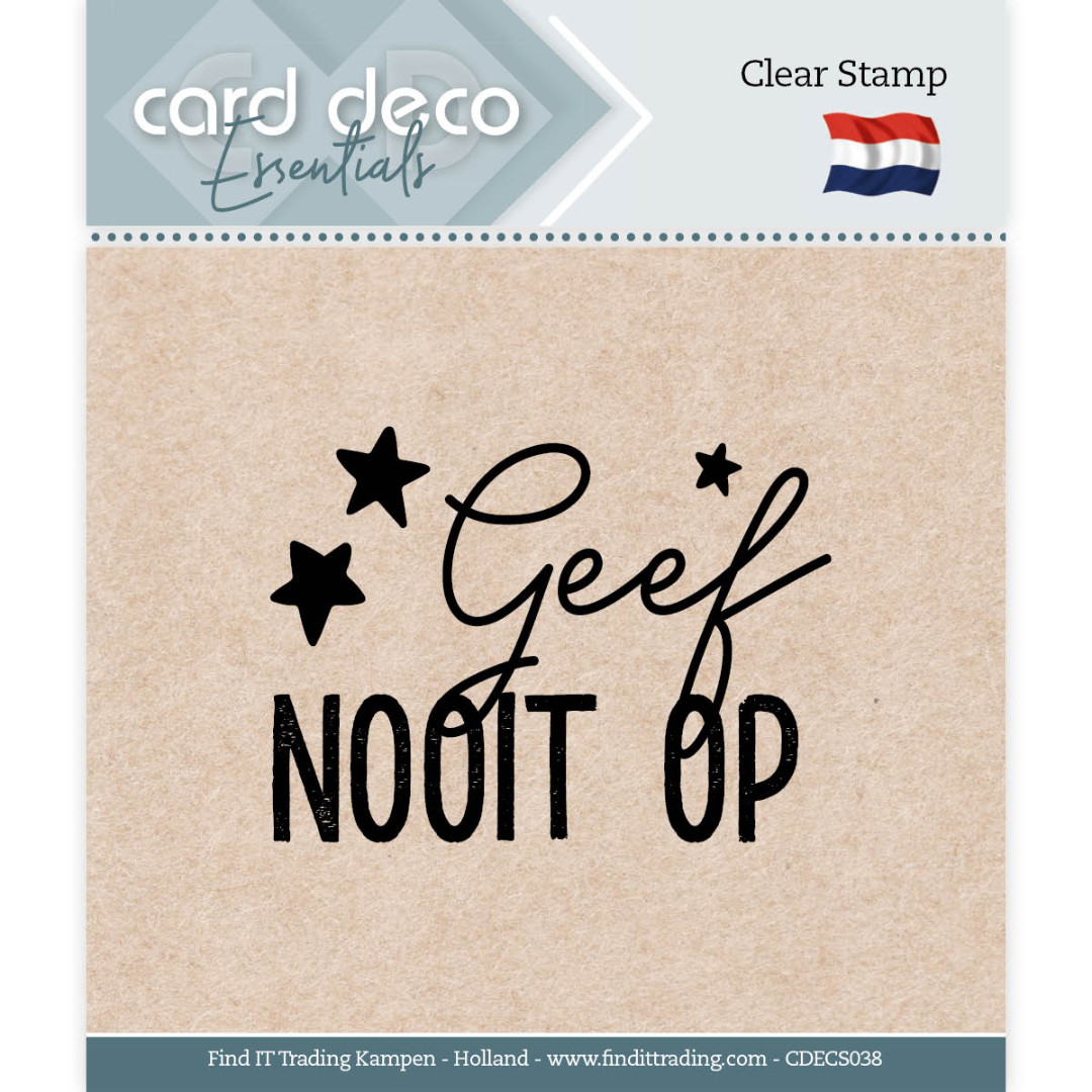 Card Deco Essentials - Clear Stamps - Geef nooit op Card Deco Essentials - Clear Stamps - Geef nooit op