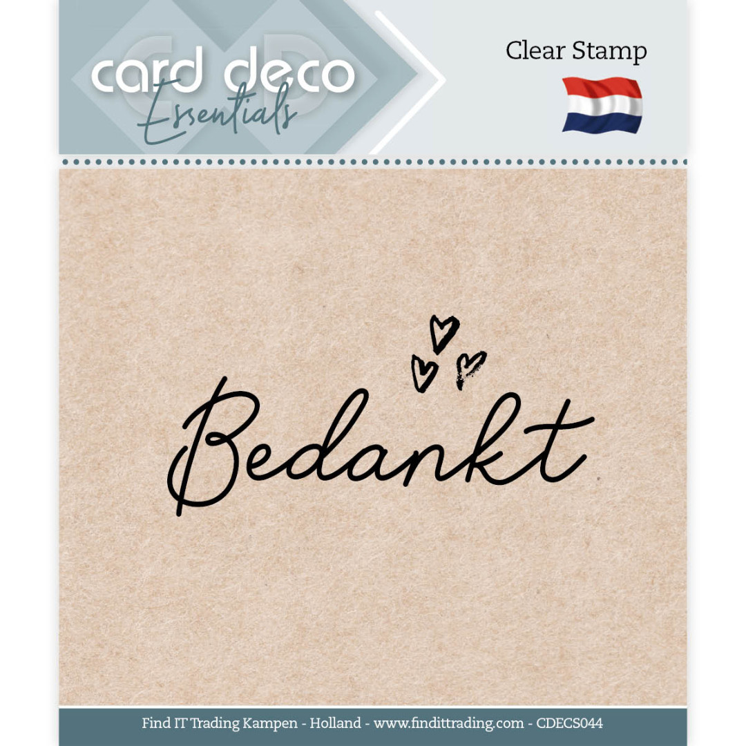 Card Deco Essentials - Clear Stamps - Bedankt Card Deco Essentials - Clear Stamps - Bedankt