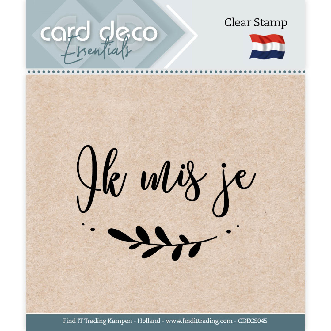 Card Deco Essentials - Clear Stamps - Ik mis je Card Deco Essentials - Clear Stamps - Ik mis je