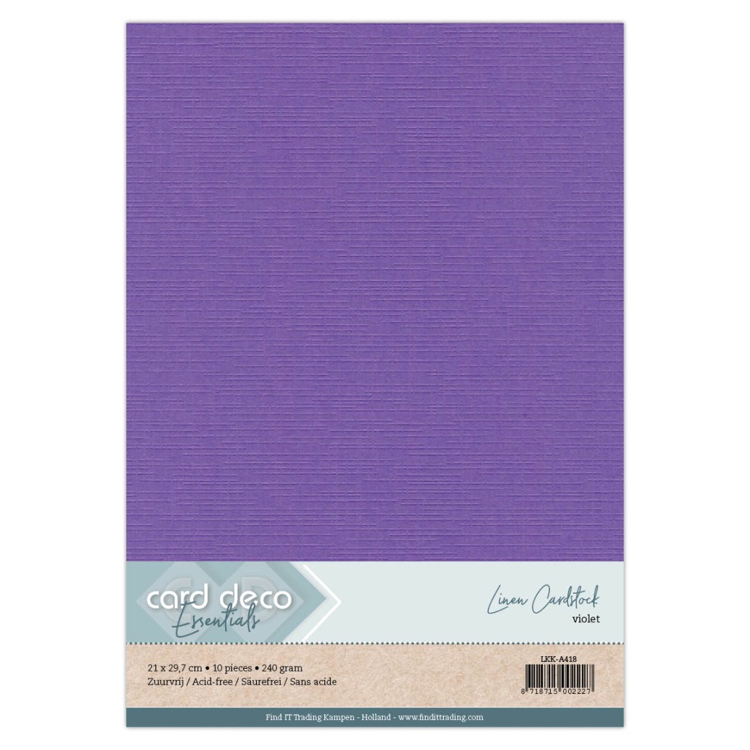 A4 Violet Linnenkarton 