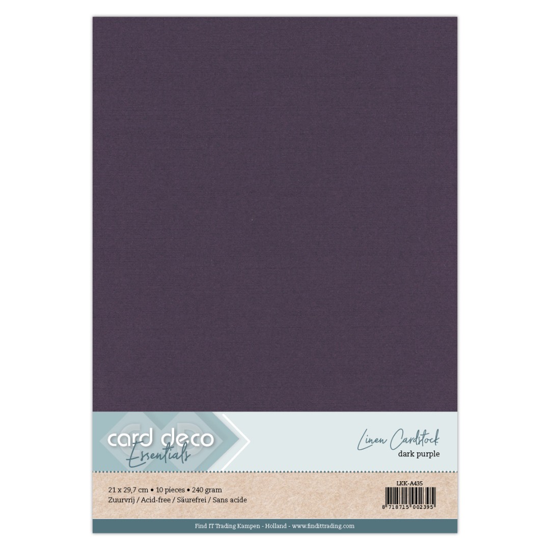 Linen Cardstock - A4 - Dark Purple Linen Cardstock - A4 - Dark Purple