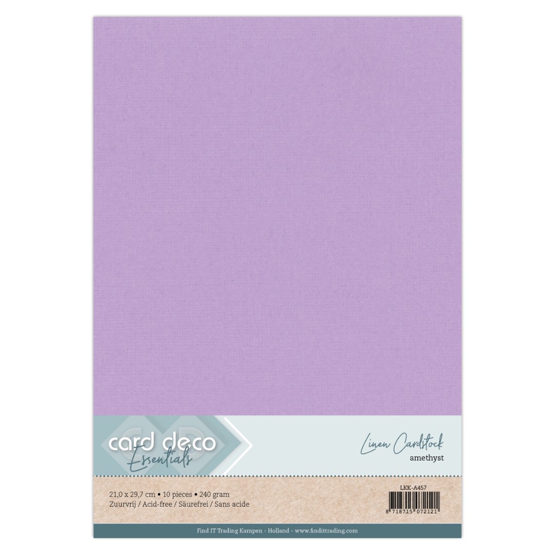 Linen Cardstock - A4 - Amethyst Linen Cardstock - A4 - Amethyst