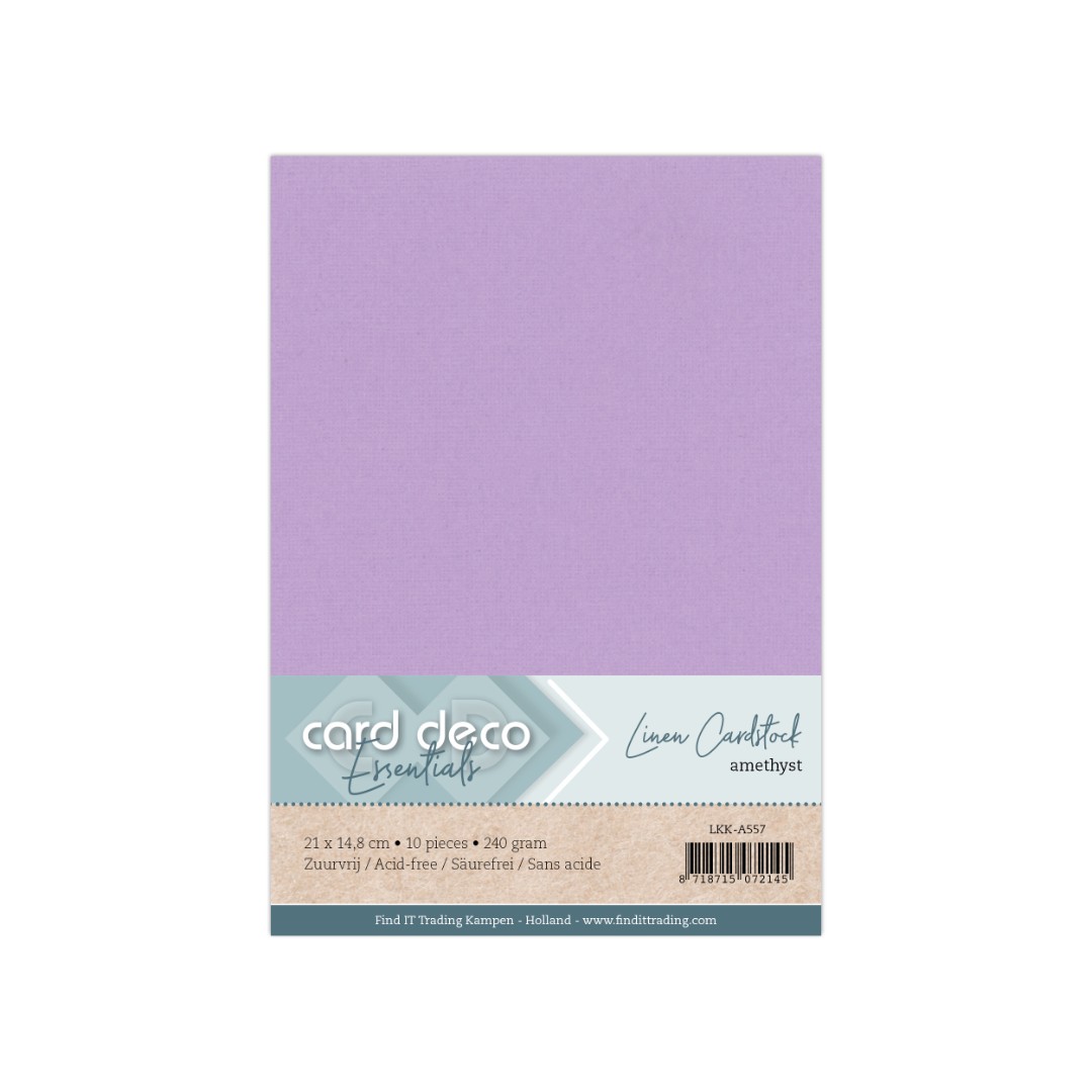 Linen Cardstock - A5 - Amethyst Linen Cardstock - A5 - Amethyst