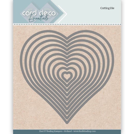 Card Deco Cutting Dies Nesting Heart