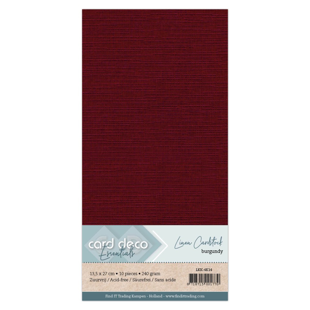 Vierkant Bordeaux Linnenkarton Vierkant Bordeaux Linnenkarton