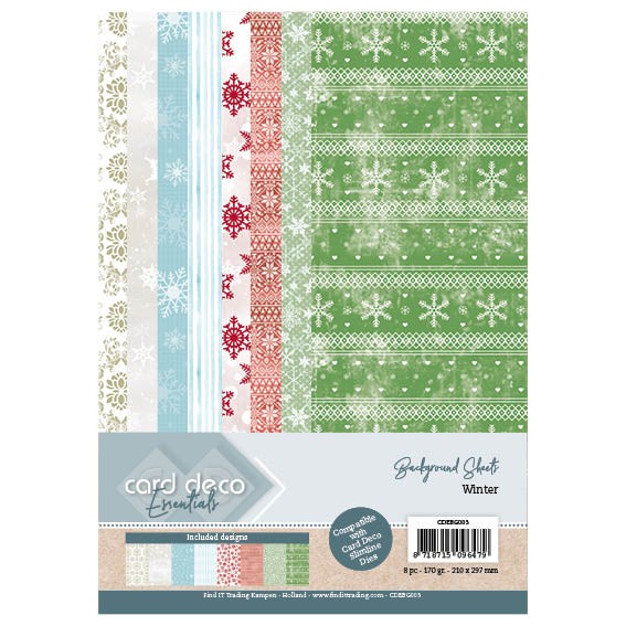 Winter - Background Sheets - Card Deco Essentials Winter - Background Sheets - Card Deco Essentials