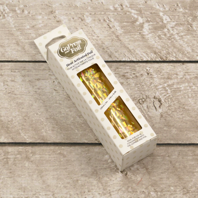 Goud (Iriserend driehoekenpatroon) - Hittegeactiveerde Folie Goud (Iriserend driehoekenpatroon) - Hittegeactiveerde Folie