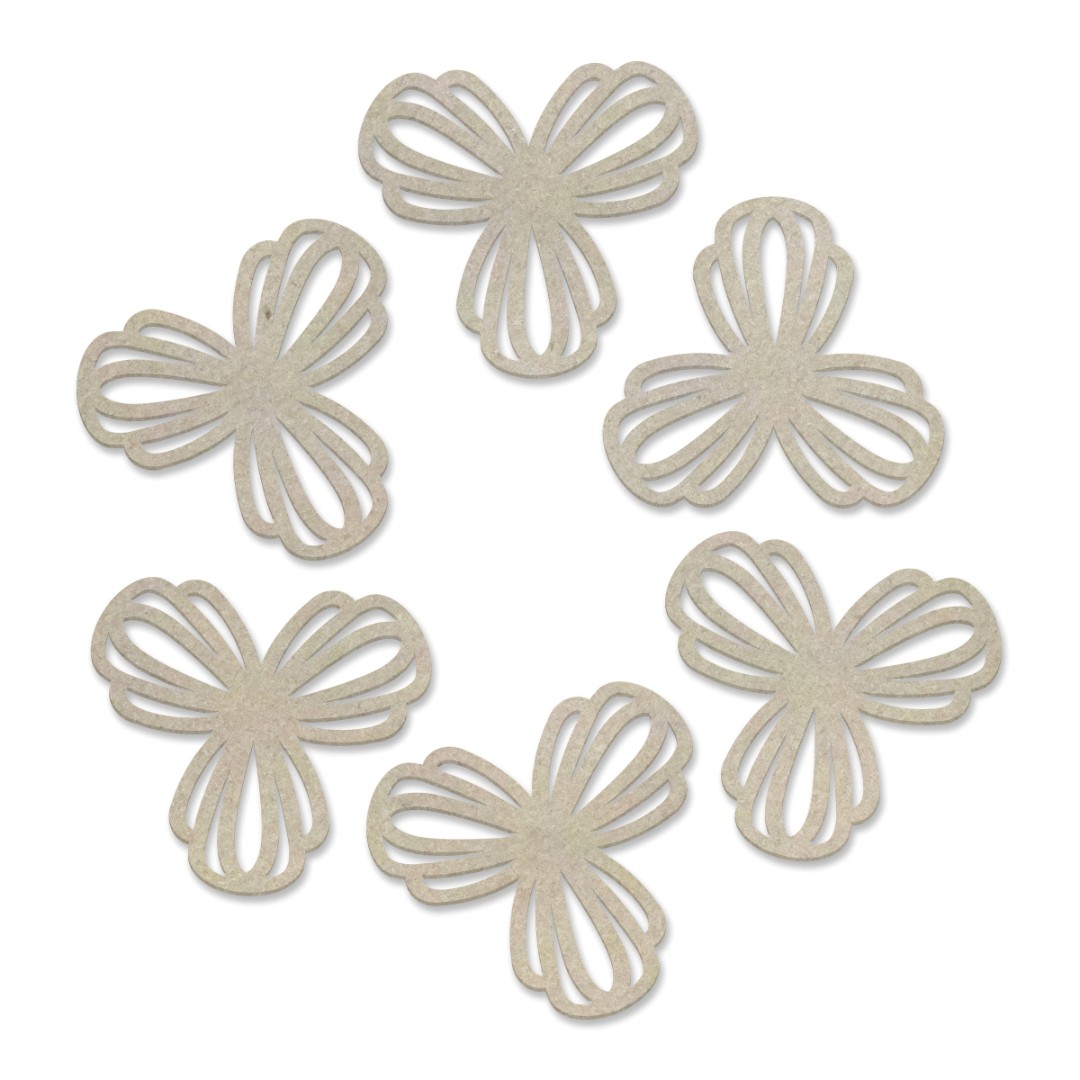 Trillium bloemen Chipboard Set Peaceful Peonies Trillium bloemen Chipboard Set Peaceful Peonies