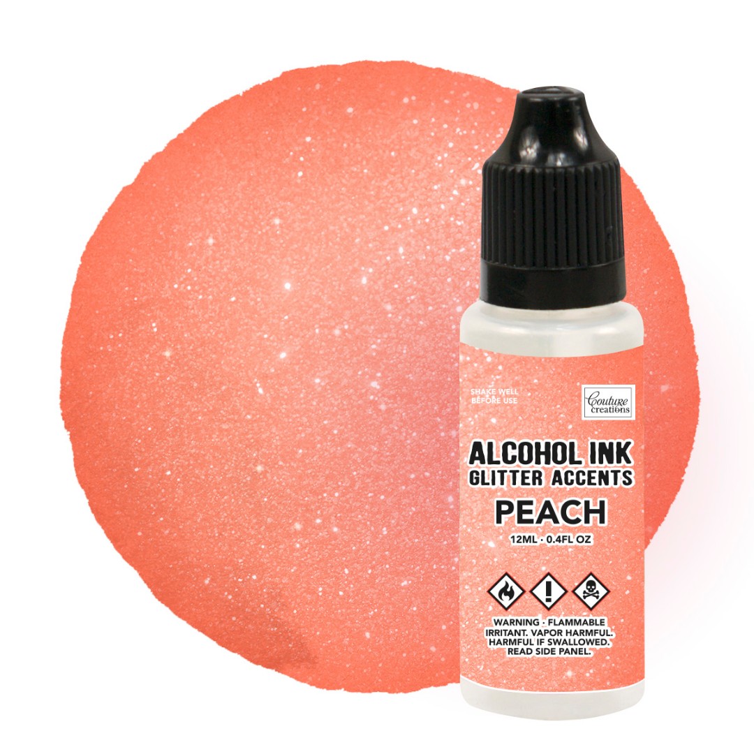 Peach - Alcohol Ink Glitter Accents - 12mL | 0.4fl oz Peach - Alcohol Ink Glitter Accents - 12mL | 0.4fl oz