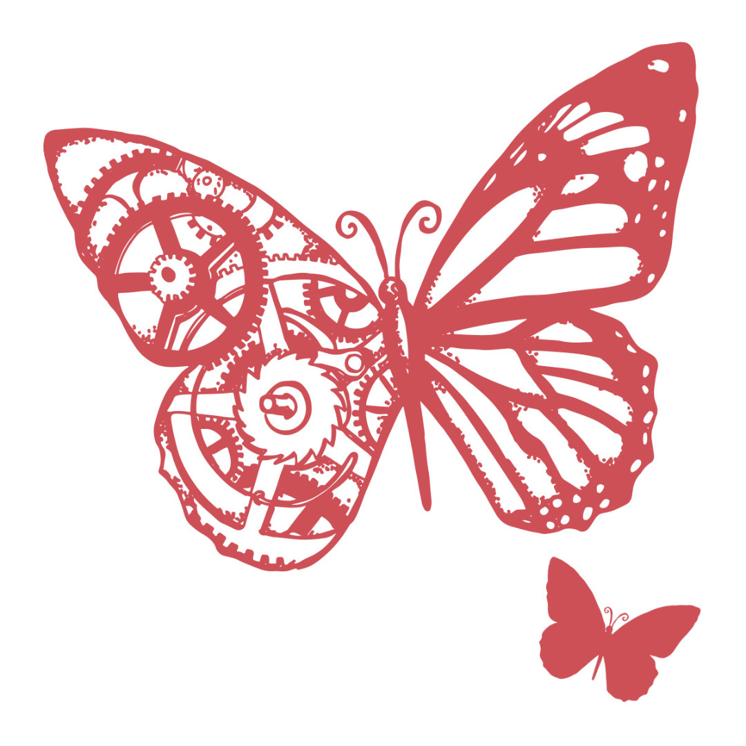 Gears and Butterflies (2pc) Stamp Set - Steampunk Dreams Gears and Butterflies (2pc) Stamp Set - Steampunk Dreams