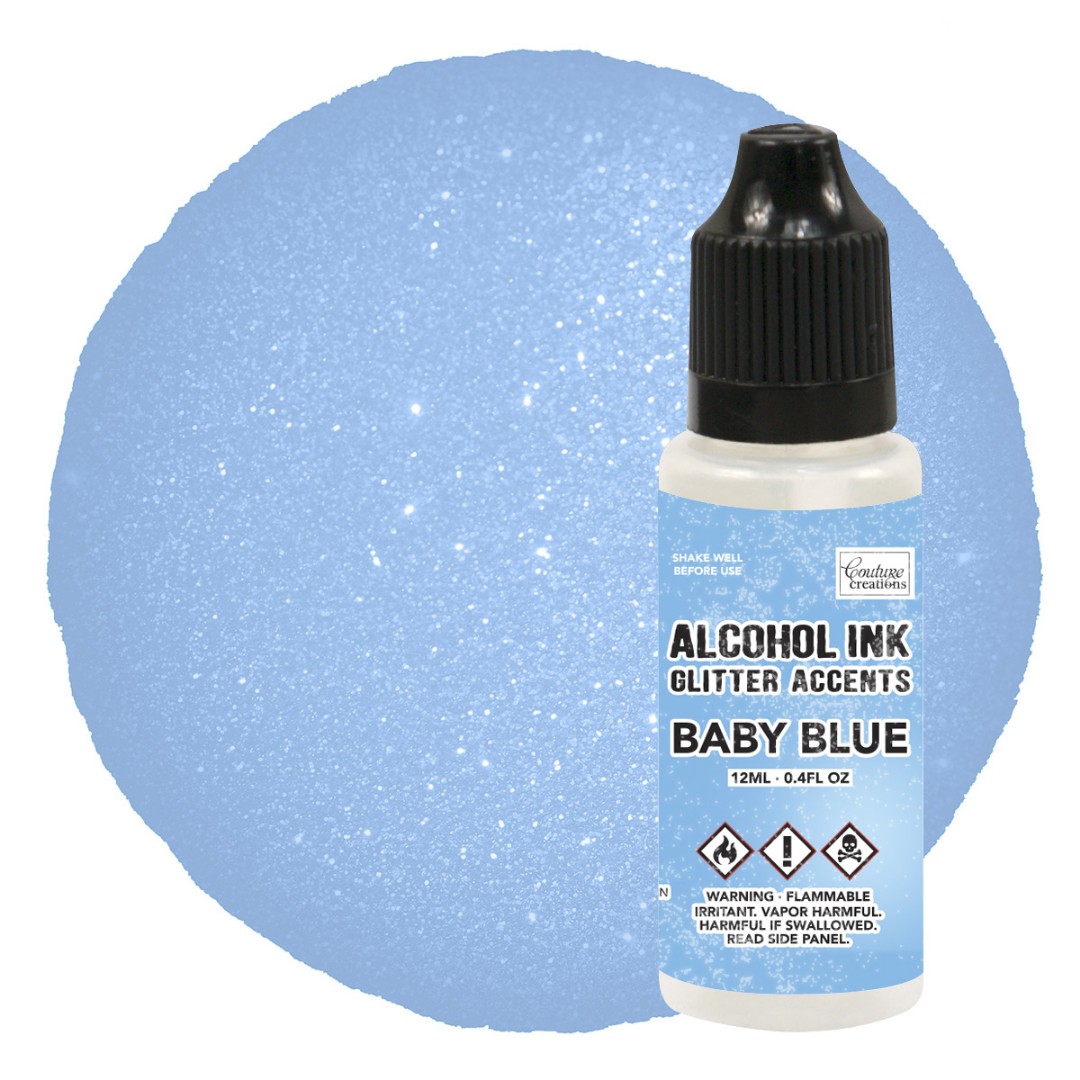Alcohol Ink Glitter Accents Baby Blue Alcohol Ink Glitter Accents Baby Blue