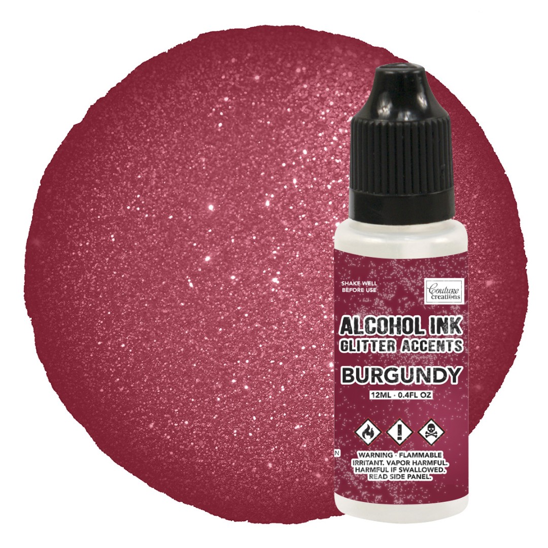 Alcohol Ink Glitter Accents Burgundy Alcohol Ink Glitter Accents Burgundy