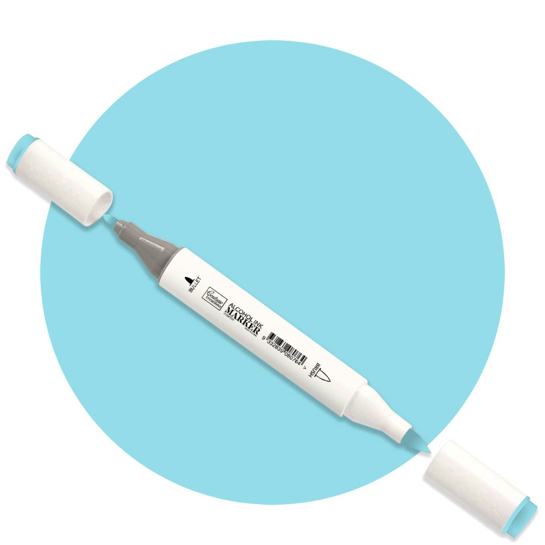 Water Blue Twin Tip Alcohol Ink Marker Water Blue Twin Tip Alcohol Ink Marker