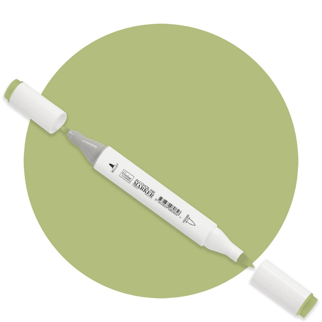 Olive Green Twin Tip Alcohol Ink Marker Olive Green Twin Tip Alcohol Ink Marker