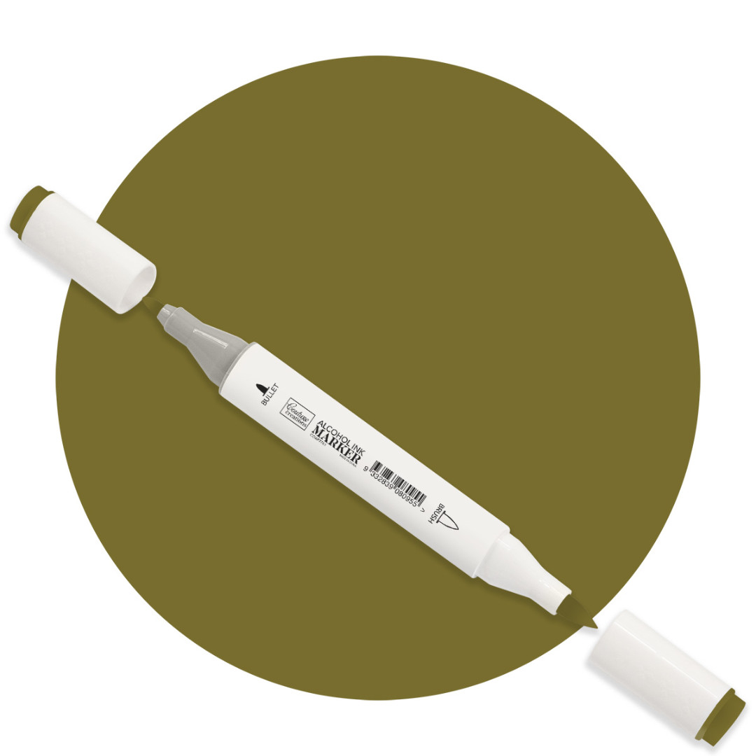 Green Glaze Yellow Twin Tip Alcohol Ink Marker Green Glaze Yellow Twin Tip Alcohol Ink Marker
