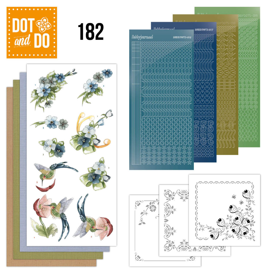 Nr. 182 Dot and Do Blue Flowers with Precious Marieke Nr. 182 Dot and Do Blue Flowers with Precious Marieke