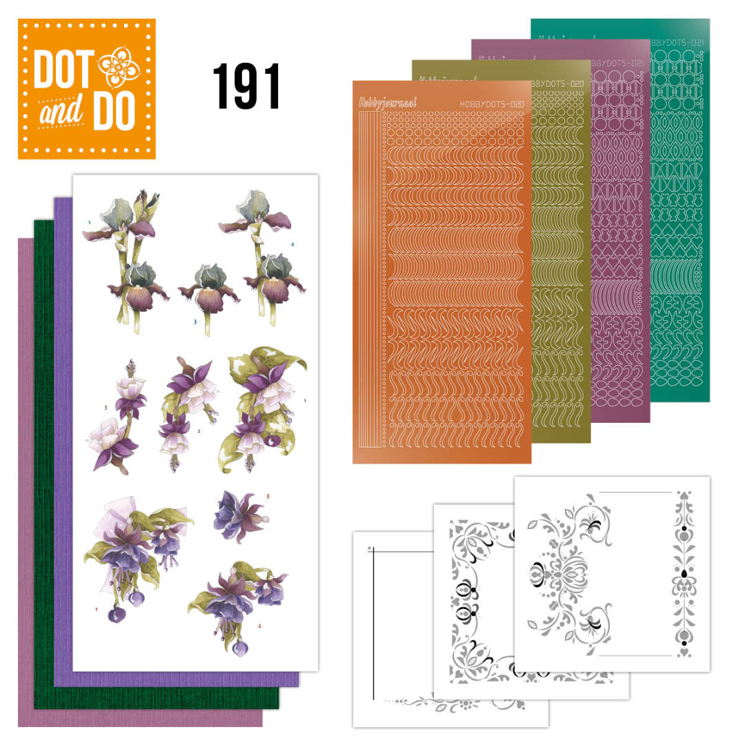 Nr. 191 Dot and Do Purple Flowers Pretty Flowers with Precious Marieke Nr. 191 Dot and Do Purple Flowers Pretty Flowers with Precious Marieke