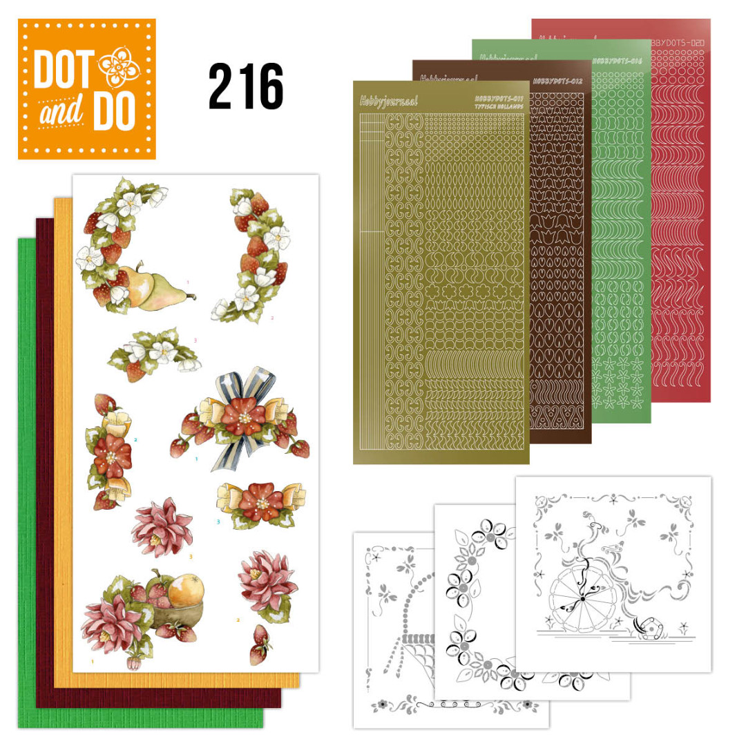 Dot and Do 216 - Precious Marieke - Flowers and Fruits - Flowers and Strawberries Dot and Do 216 - Precious Marieke - Flowers and Fruits - Flowers and Strawberries