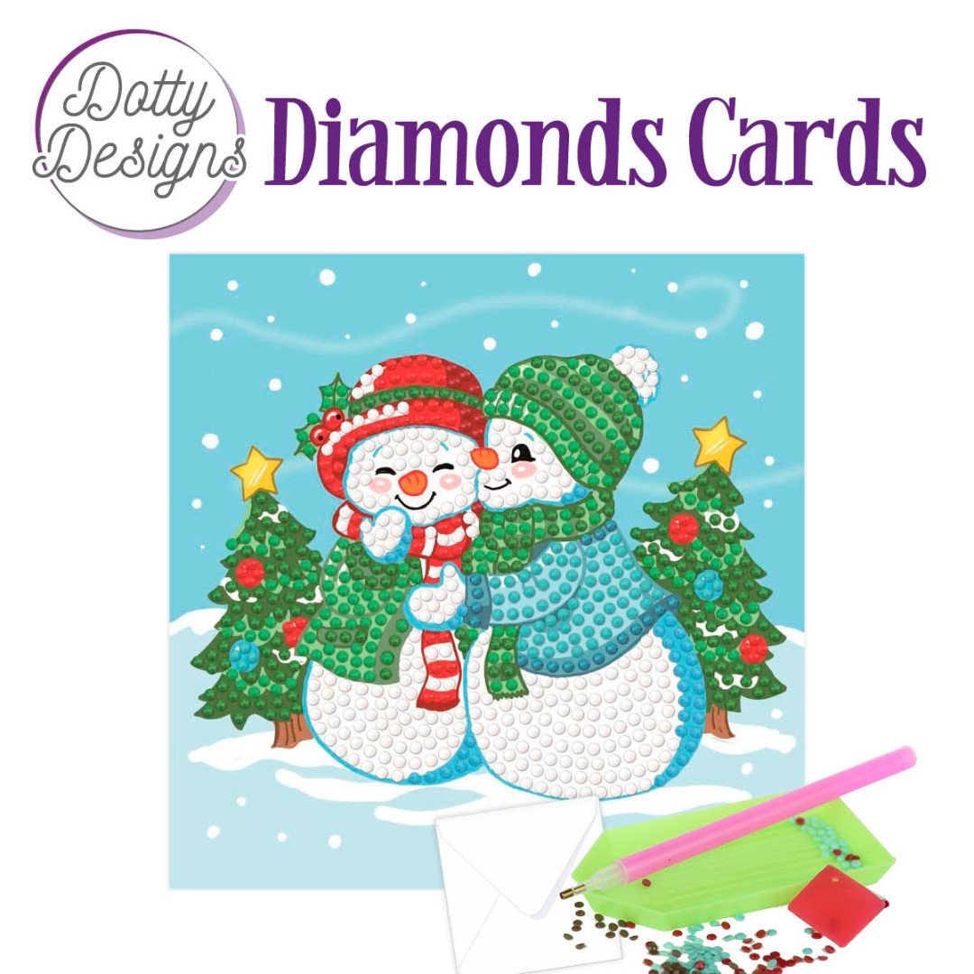 Two Snowmen Diamonds Cards by Dotty Designs Two Snowmen Diamonds Cards by Dotty Designs