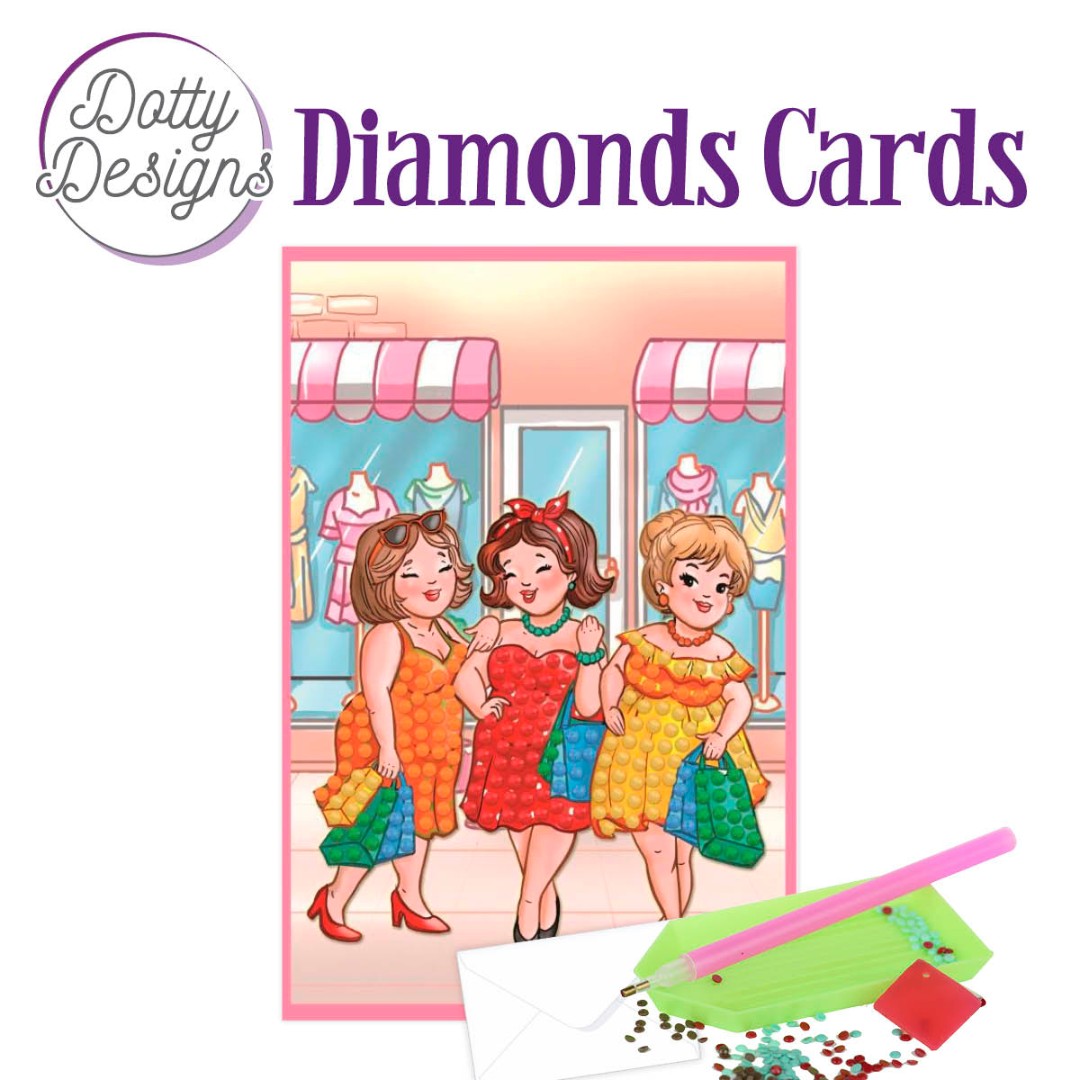 Bubbly Girls Shopping Diamonds Cards by Dotty Designs Bubbly Girls Shopping Diamonds Cards by Dotty Designs