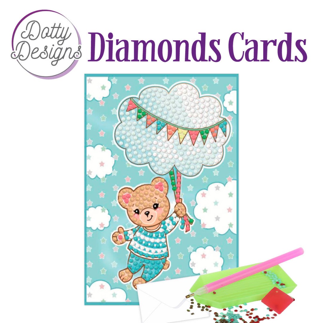 Blue Baby Bear Diamonds Cards by Dotty Designs Blue Baby Bear Diamonds Cards by Dotty Designs