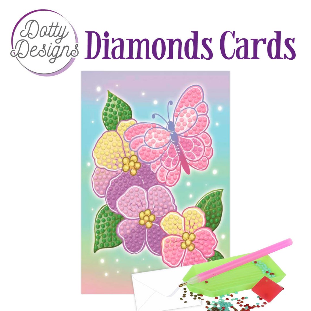Purple Flowers Diamonds Cards by Dotty Designs Purple Flowers Diamonds Cards by Dotty Designs