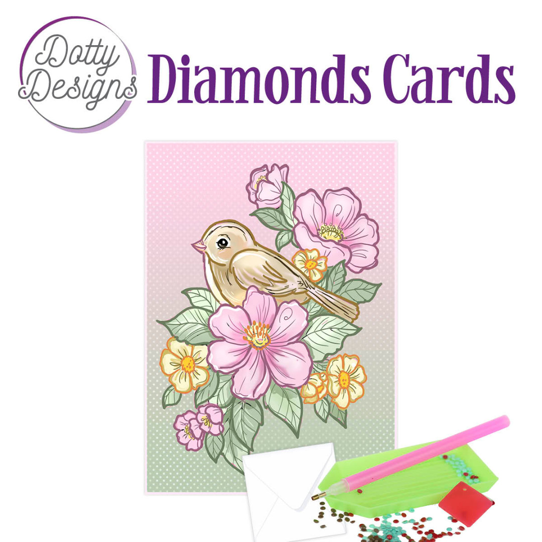 Bird and Flowers - Diamonds Cards by Dotty Designs Bird and Flowers - Diamonds Cards by Dotty Designs