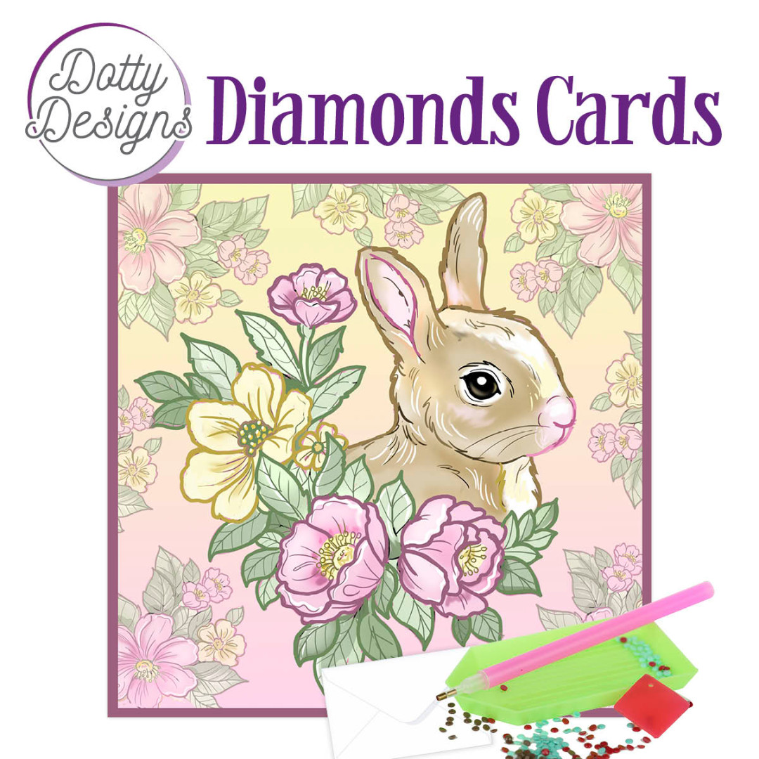 Dotty Designs Diamond Cards - Rabbit Dotty Designs Diamond Cards - Rabbit