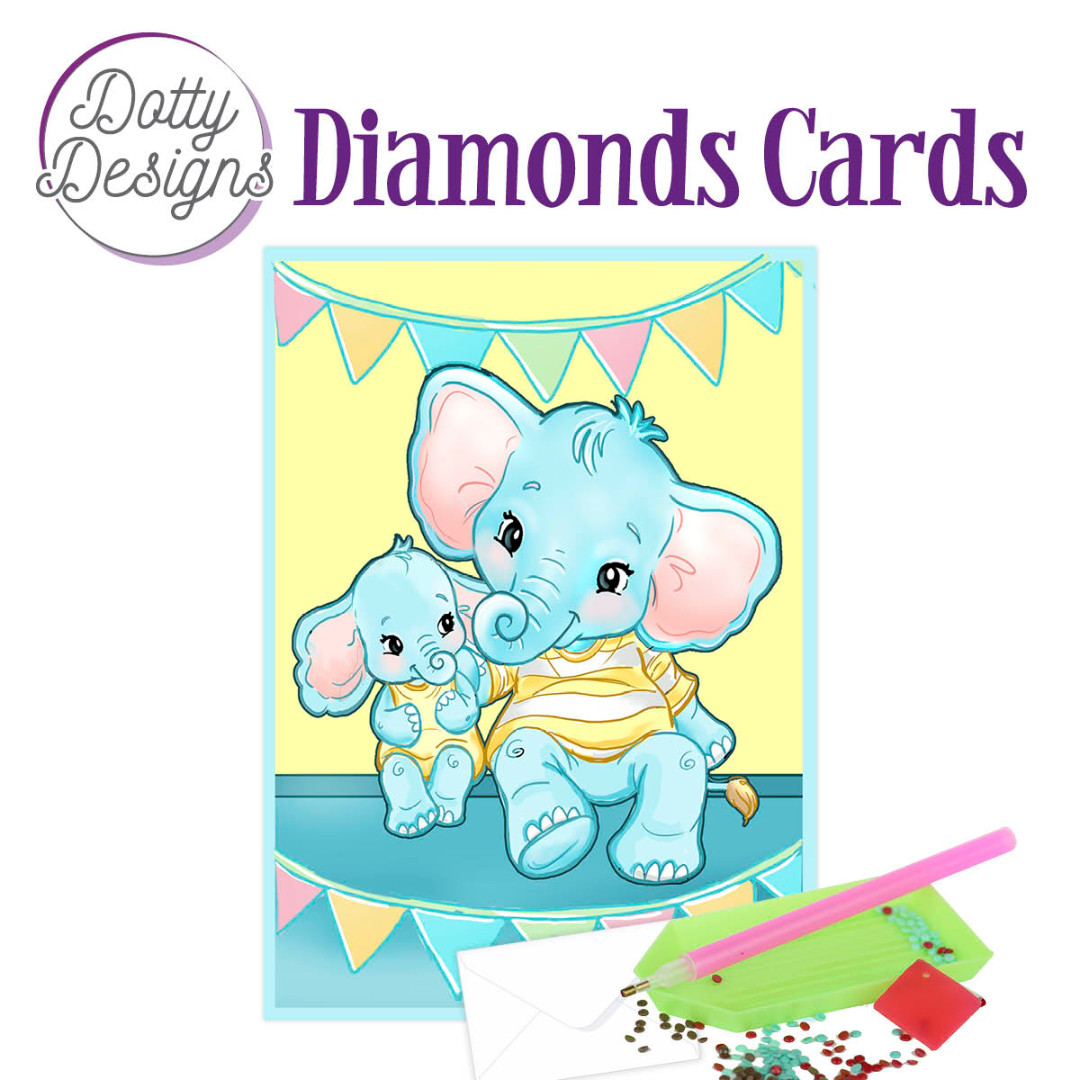 Elephants - Diamond Cards by Dotty Designs Elephants - Diamond Cards by Dotty Designs