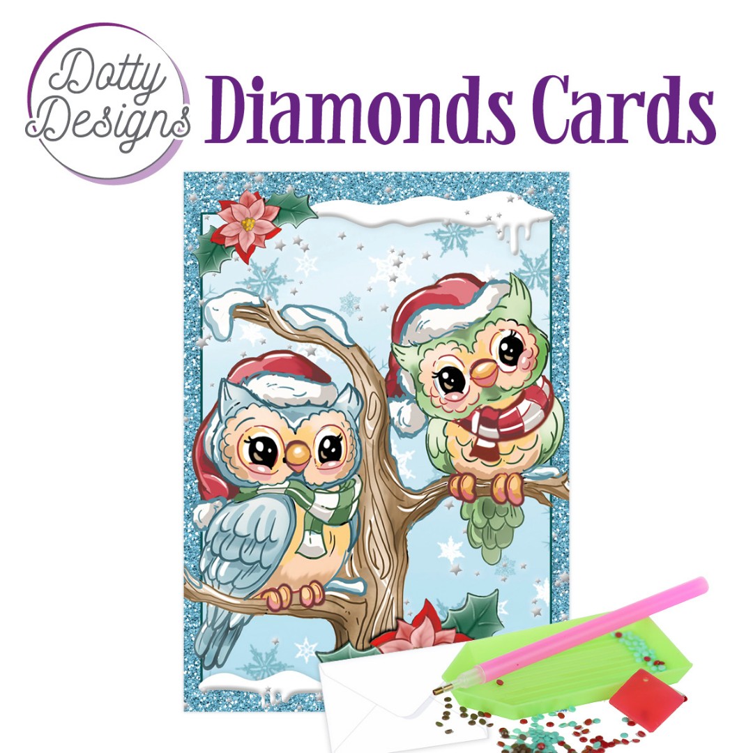 Dotty Designs Diamond Cards - Christmas Owls Dotty Designs Diamond Cards - Christmas Owls