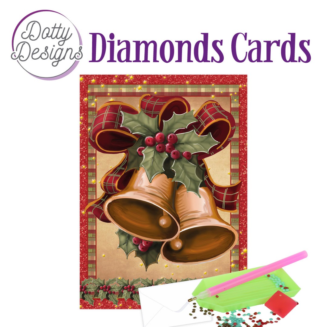 Dotty Designs Diamond Cards - Christmas Bells Dotty Designs Diamond Cards - Christmas Bells