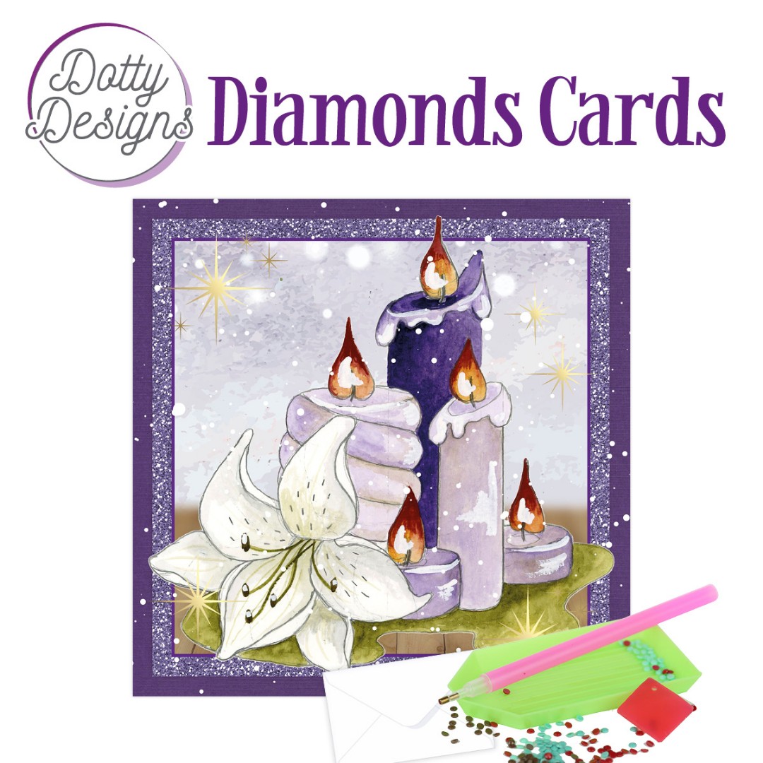 Dotty Designs Diamond Cards - Purple Candle Dotty Designs Diamond Cards - Purple Candle