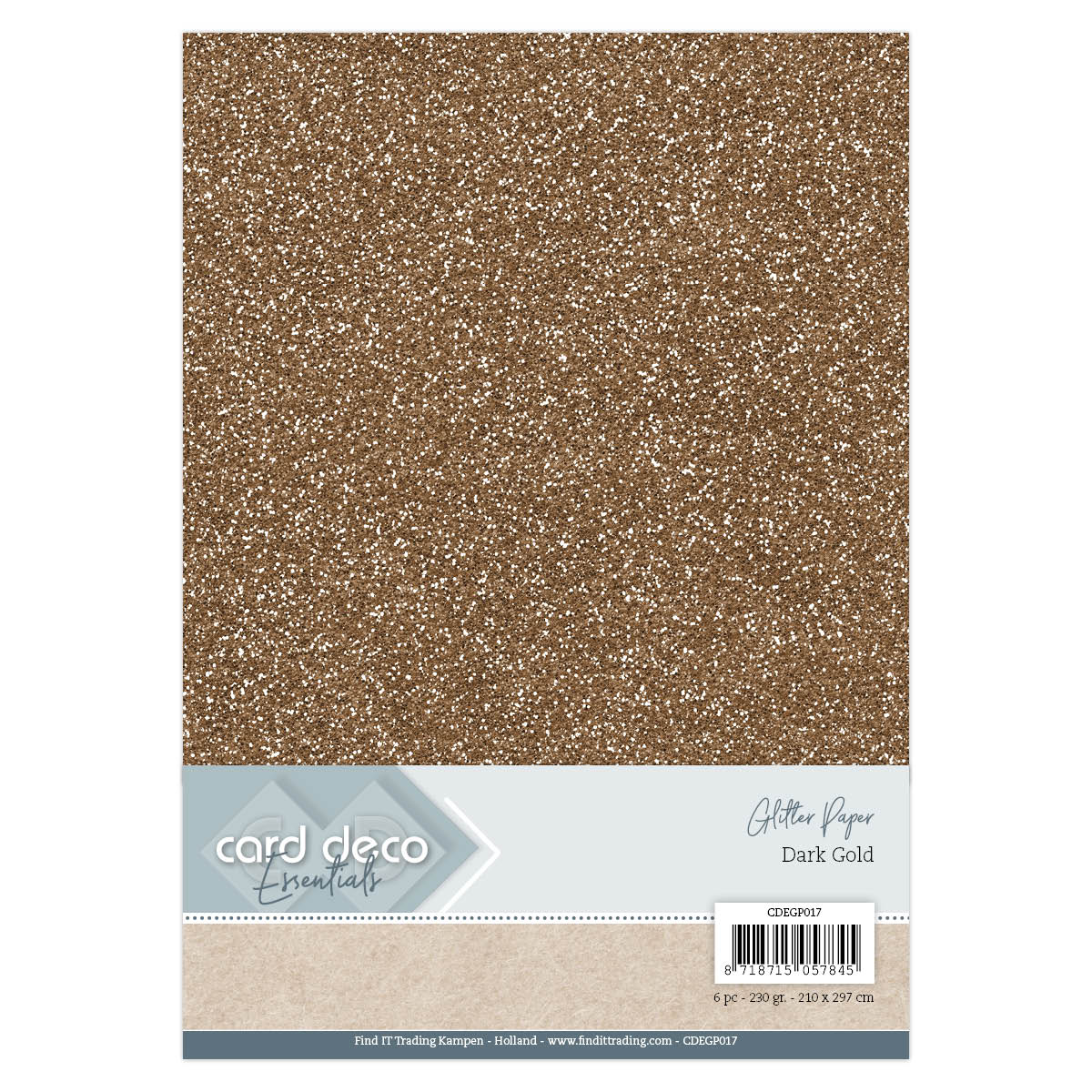 A4 Donkergoud Glitterpapier A4 Donkergoud Glitterpapier
