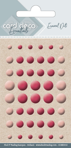 Card Deco Essentials Enamel Dots Glossy Orange