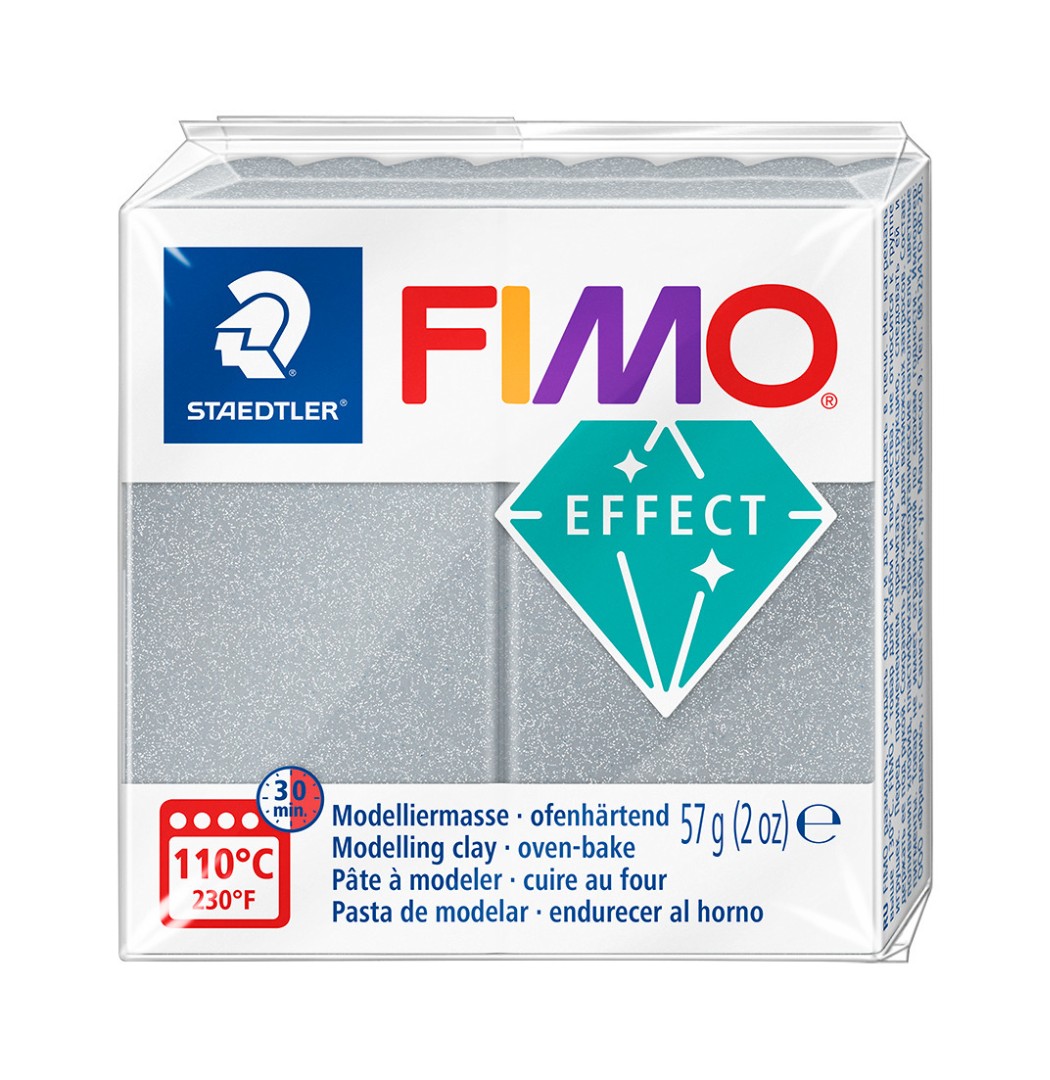Fimo effect metallic 57g zilver Fimo effect metallic 57g zilver