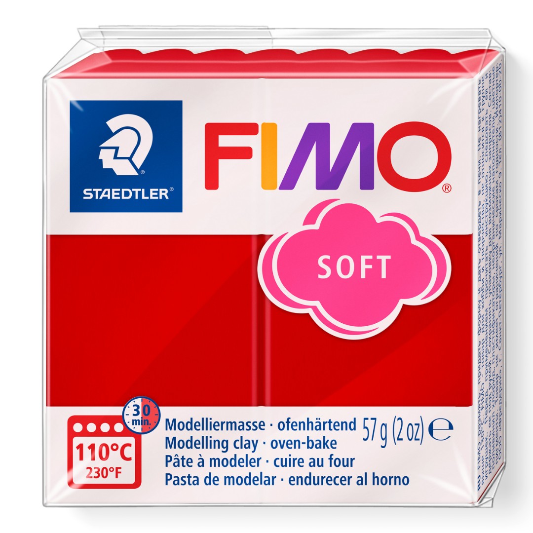 Fimo soft boetseerklei 57 g Kerstrood Fimo soft boetseerklei 57 g Kerstrood